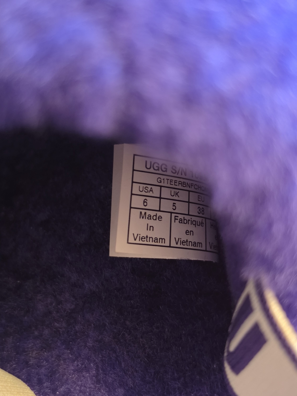 UGG Cozy Fuzz Slider in Purple Color - Picture 13 of 13